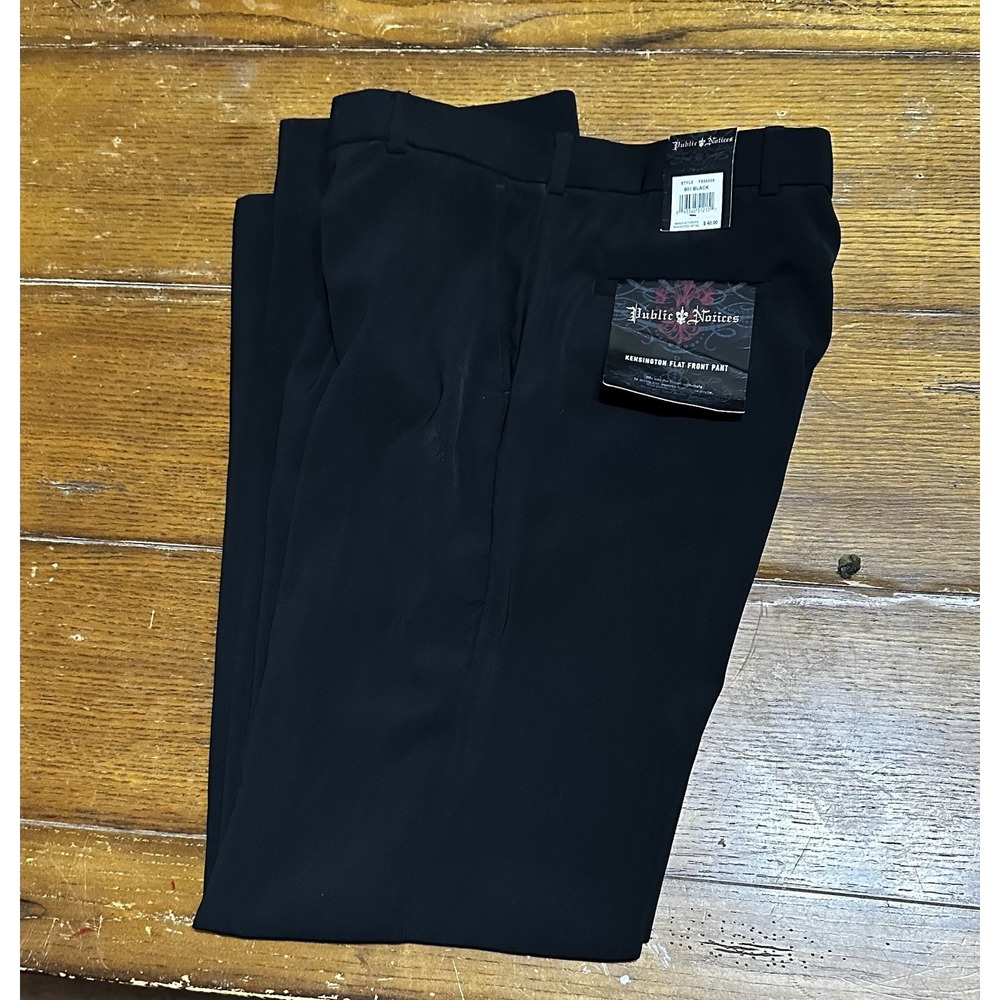 Public Notice Men's NWT Black  100% Polyester Slacks 36X34‎
